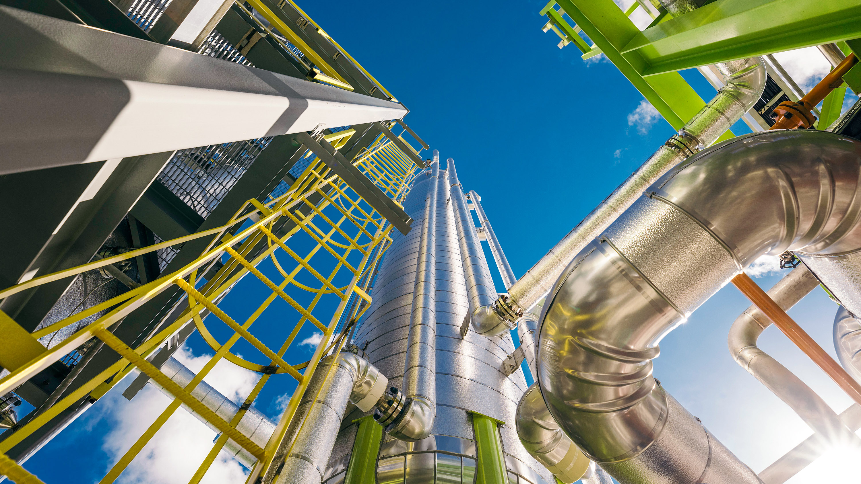 looking skyward at the bioforge ducts